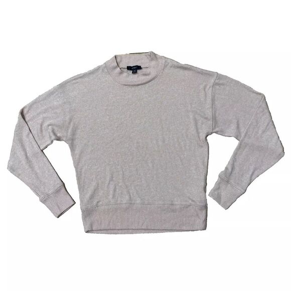 J.Crew Sweater Womens Crew Neck Beige Brown Classic Re-Imagined Quiet Luxury XS - Picture 1 of 16